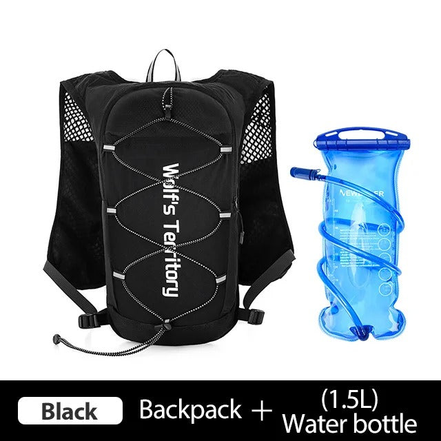 NEWBOLER Outdoor Trail Running Ultralight Backpack Running Hydration Vest Breathable Marathon Running Backpack Water Bottle