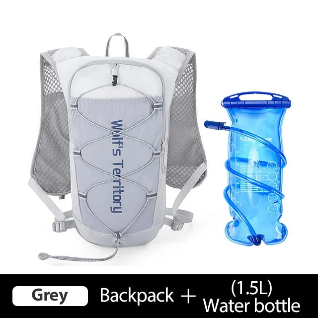 NEWBOLER Outdoor Trail Running Ultralight Backpack Running Hydration Vest Breathable Marathon Running Backpack Water Bottle