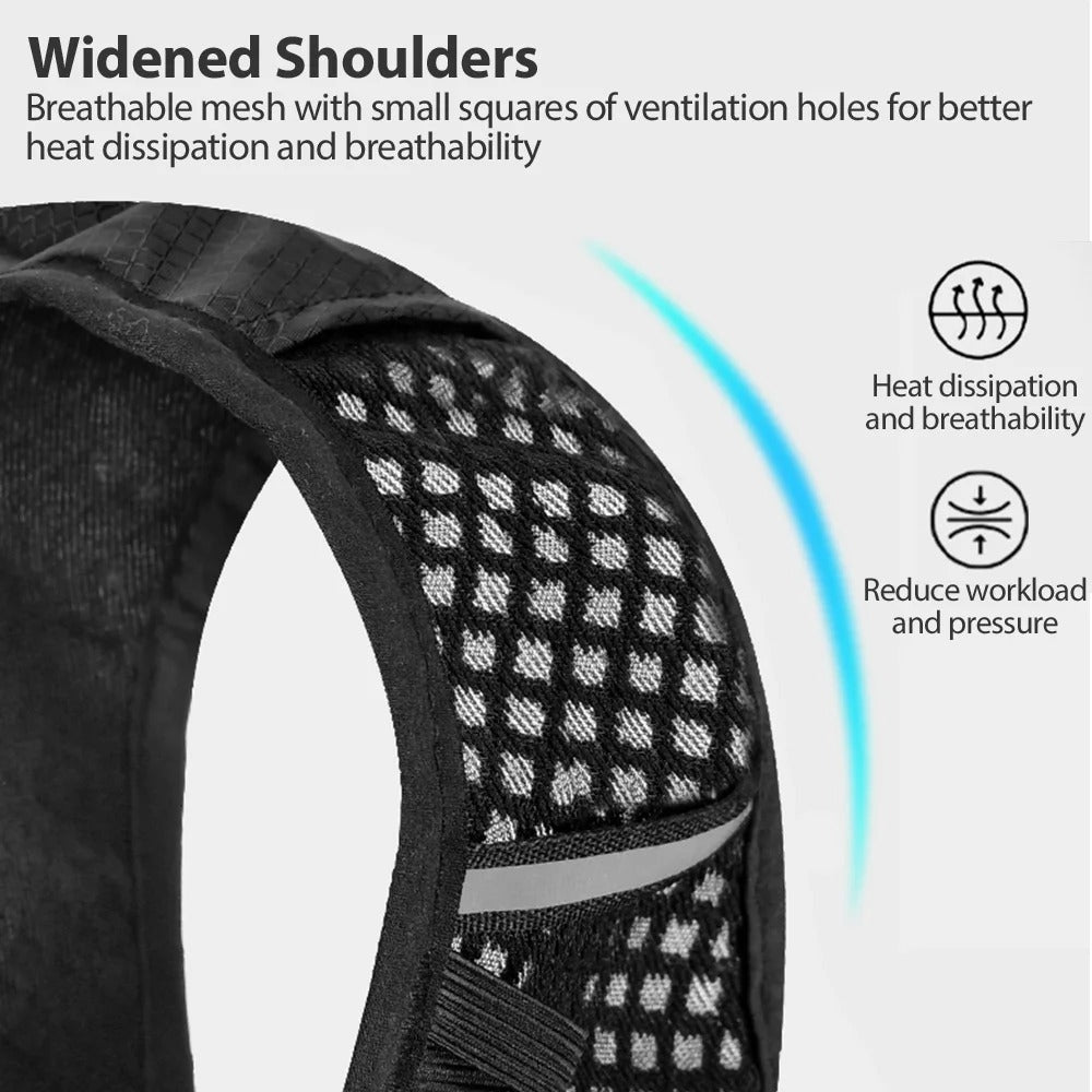 NEWBOLER Outdoor Trail Running Ultralight Backpack Running Hydration Vest Breathable Marathon Running Backpack Water Bottle